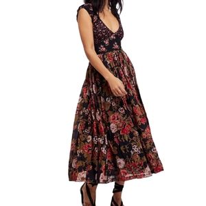 Free People Love You Floral Midi/Maxi Dress Size Large